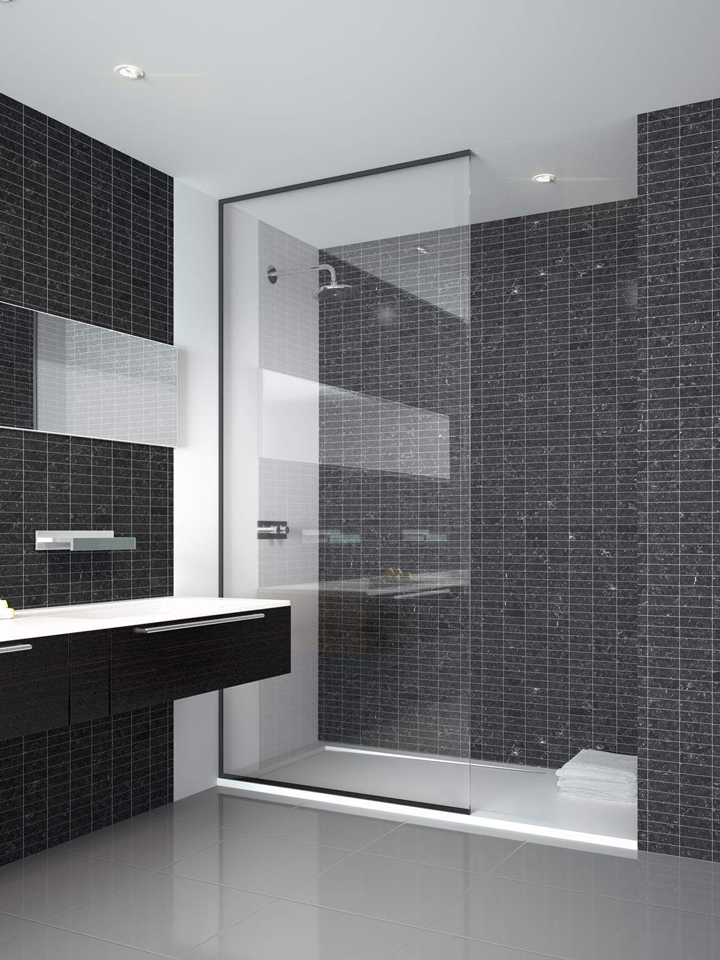 frameless glass shower units