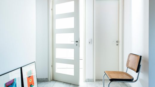 white modern door