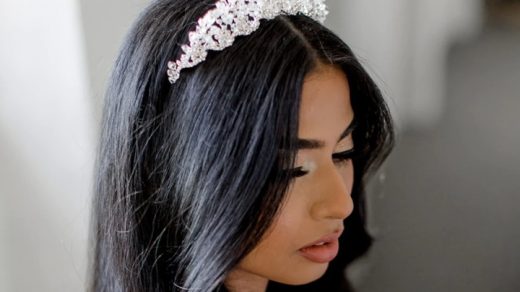 SINCLAIR - MODERN CRYSTAL BRIDAL CROWN