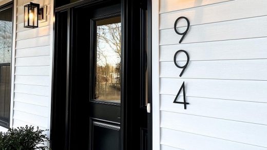 Metal house numbers