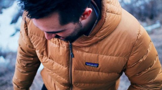 a man in a brown patagonia jacket