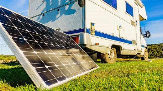 solar panel on a field