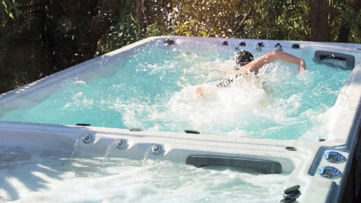swimming in Rectangular Spa