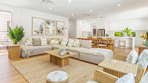 home with warm home decor and wall art prints