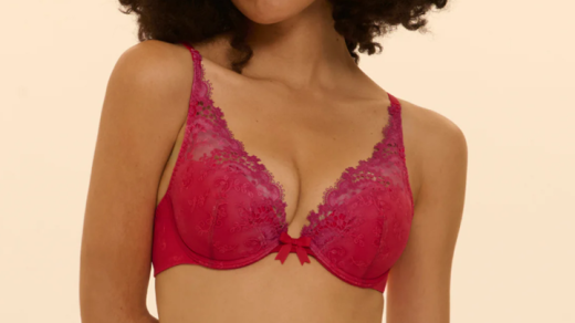 Wish Triangle Push Up Bra - Ombre Red