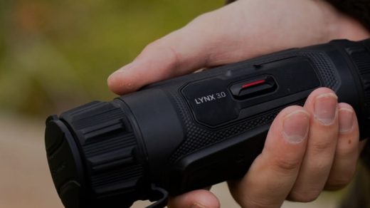 man holding hikmicro thermal monocular
